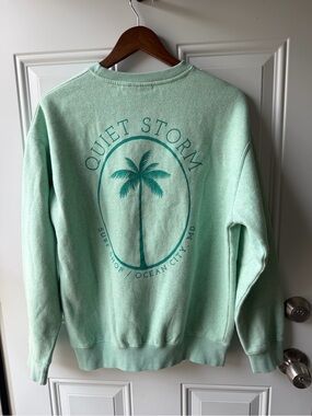 Quiet Storm Surf Shop turquoise Crewneck